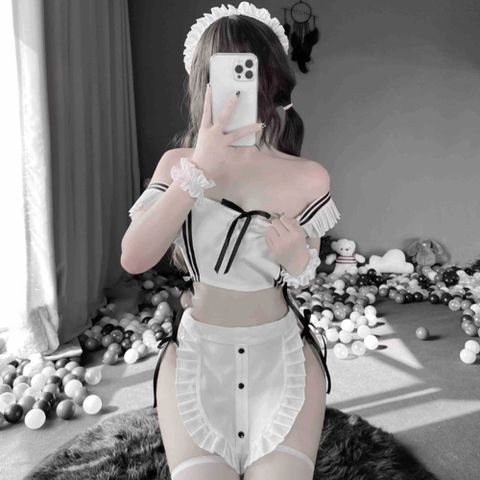 Thời trang sexy cosplay hầu gái tạp dề gợi cảm HG30