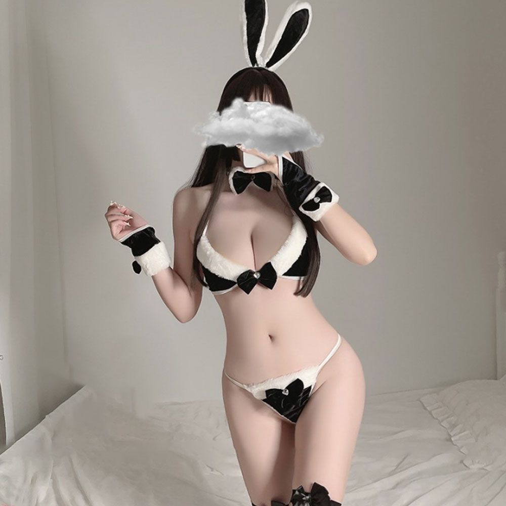 Thời trang sexy cosplay nàng thỏ bông đáng yêu màu đen NT15