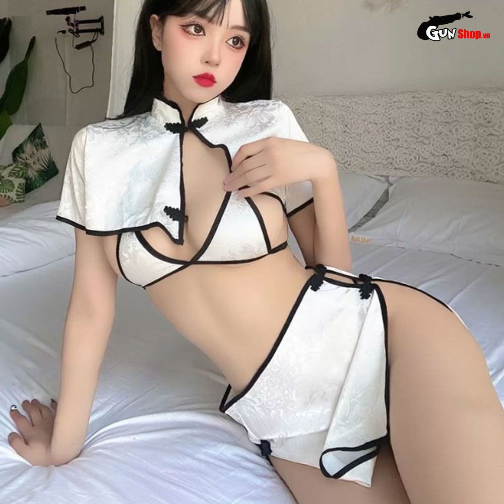 Thời trang sexy cosplay cô gái Thượng Hải màu trắng TH12