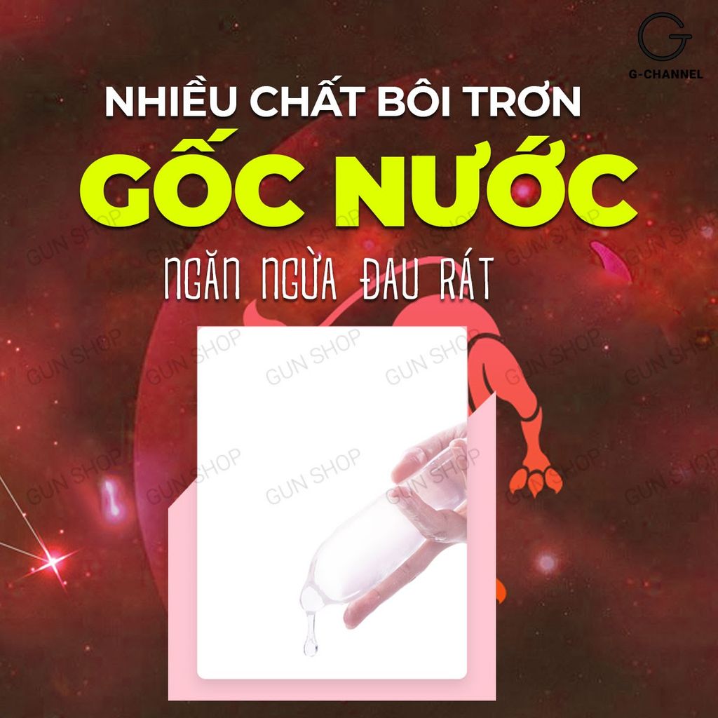 Bao cao su Ropockon Cung Sư Tử - Mỏng 0.03mm, hương dâu - Hộp 12 cái