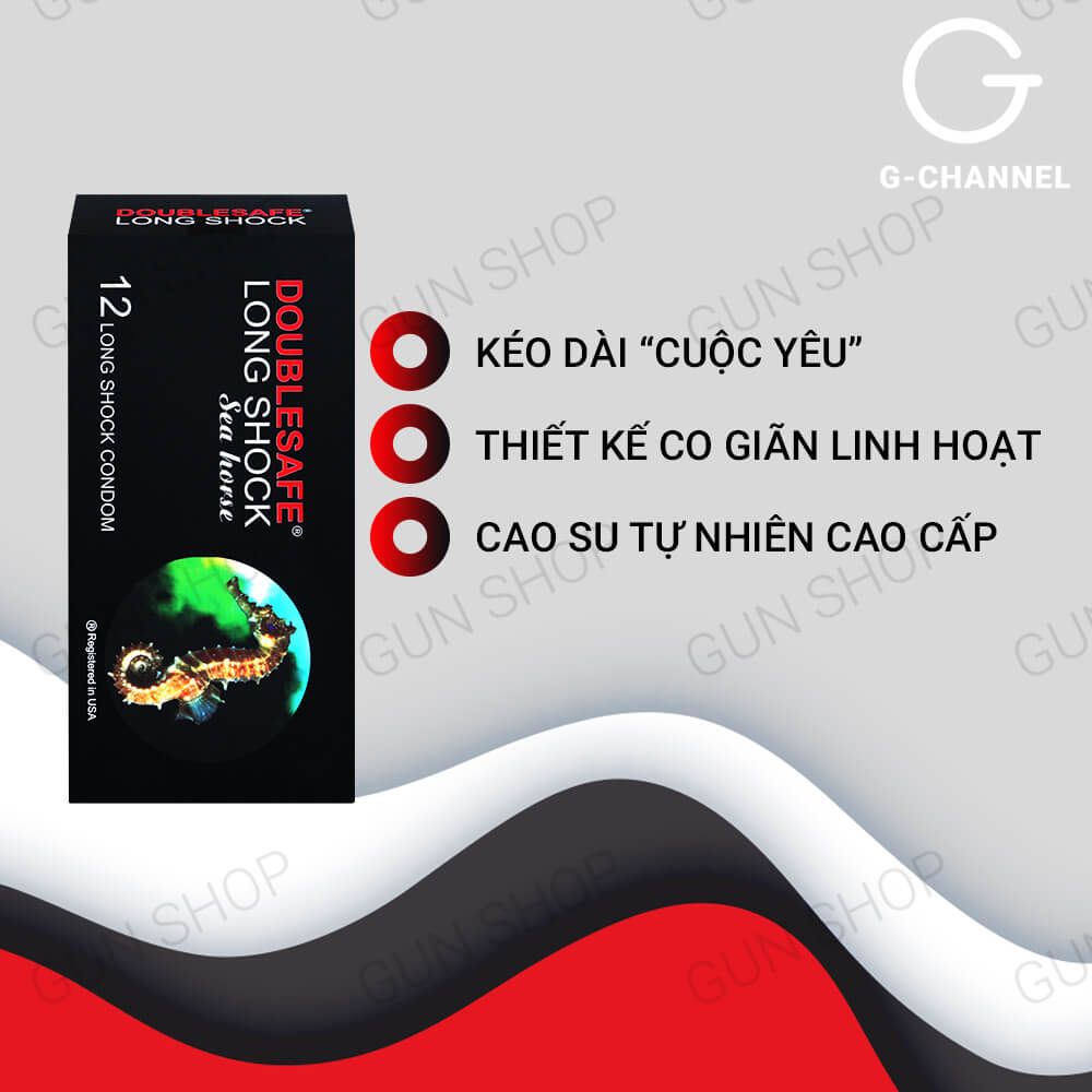 Bao cao su Cá Ngựa - Kéo dài thời gian - Hộp 12 cái