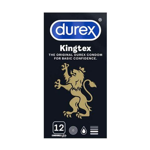 Bao cao su Durex Kingtex - Size nhỏ 49mm, ôm sát - Hộp 12 cái