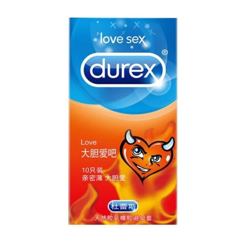 Bao cao su Durex Love - Siêu mỏng, hương vani - Hộp 10 cái