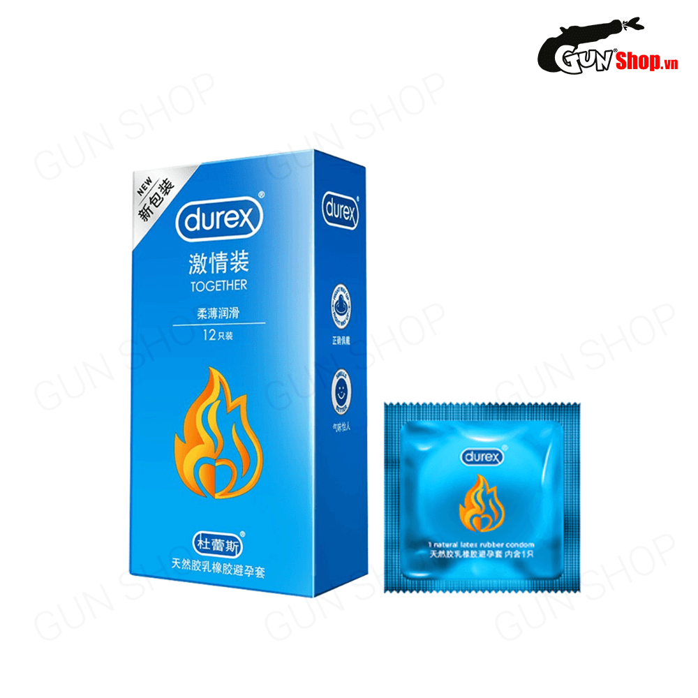 Bao cao su Durex Together - Mềm mại và mịn màng - Hộp 12 cái