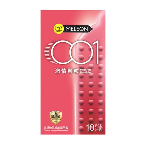 Bao cao su Meleon 001 Passion Particle - Siêu mỏng, hạt nổi - Hộp 10 cái