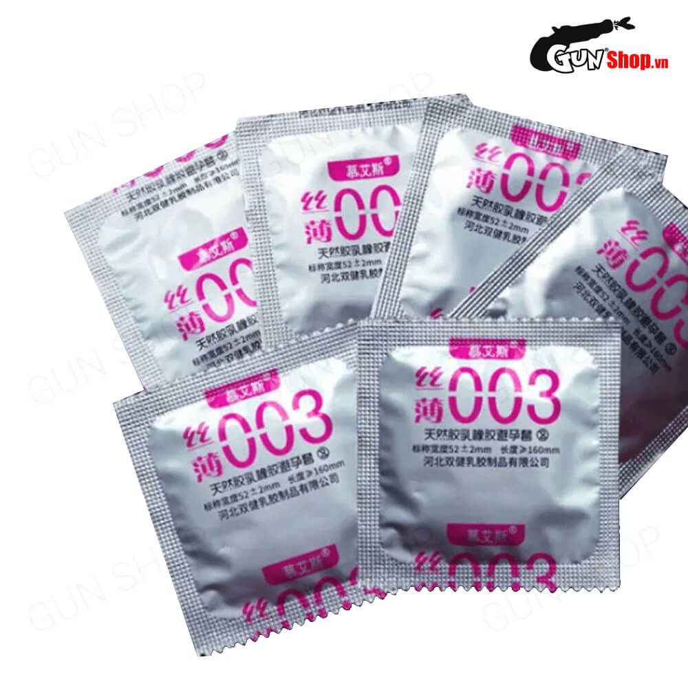 Bao cao su Muaisi 0.03 Ultrathin Trắng - Siêu mỏng, siêu mềm - Hộp 12 cái