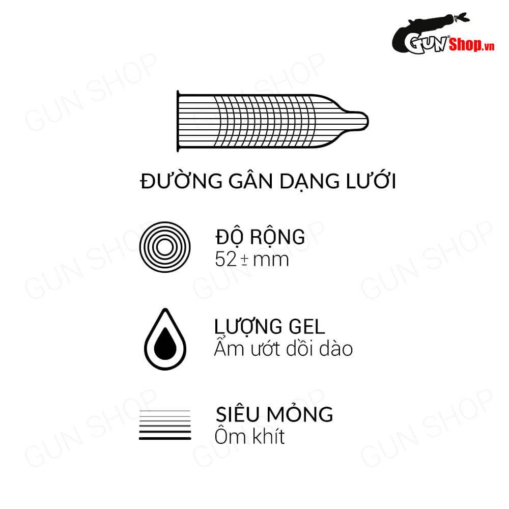 Bao cao su Muaisi Hồng - Nhiều gel, siêu mỏng - Hộp 10 cái