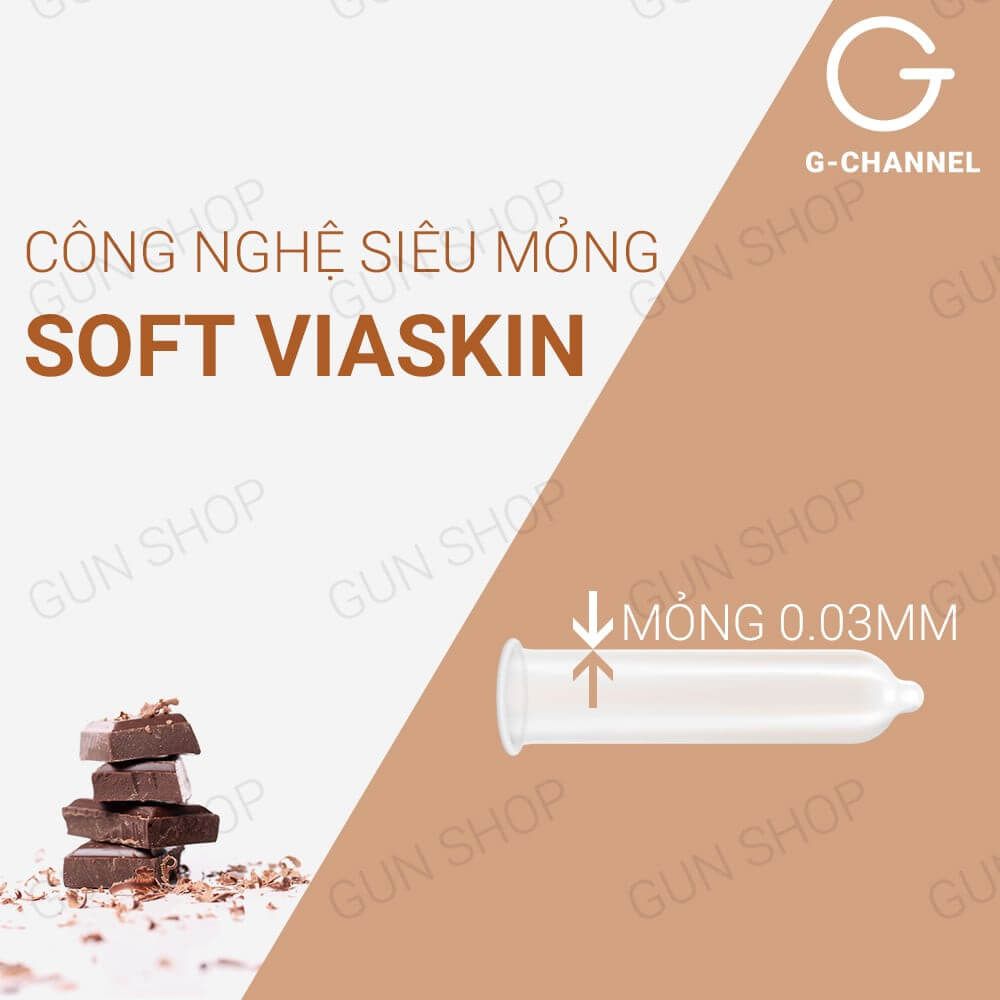 Bao cao su Nakanishi - Siêu mỏng 0.03mm - Hương chocolate - Hộp 4 cái