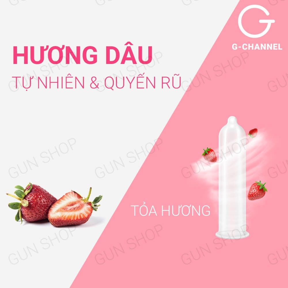 Bao cao su Nakanishi - Siêu mỏng 0.03mm - Hương dâu - Hộp 4 cái