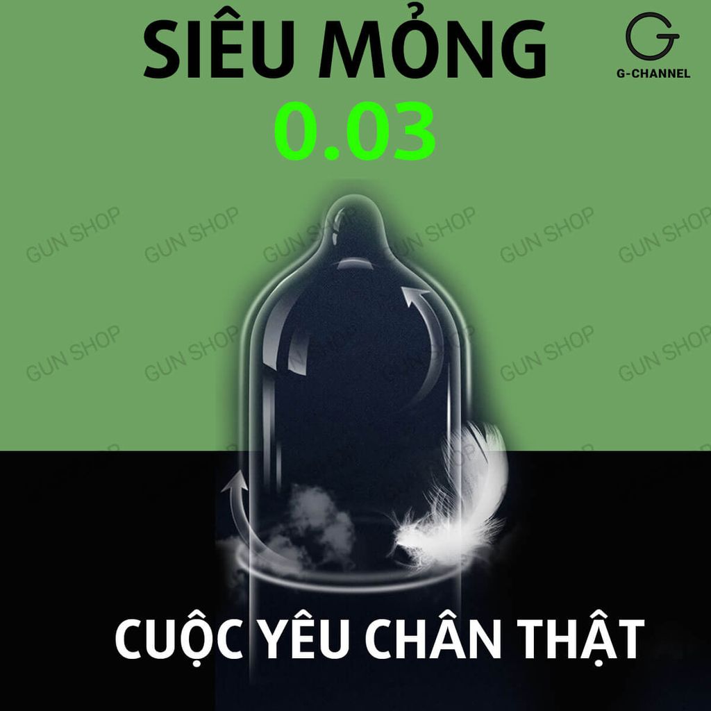 Bao cao su Kimono Long Shock - Mỏng 0.03mm, kéo dài thời gian - Hộp 12 cái