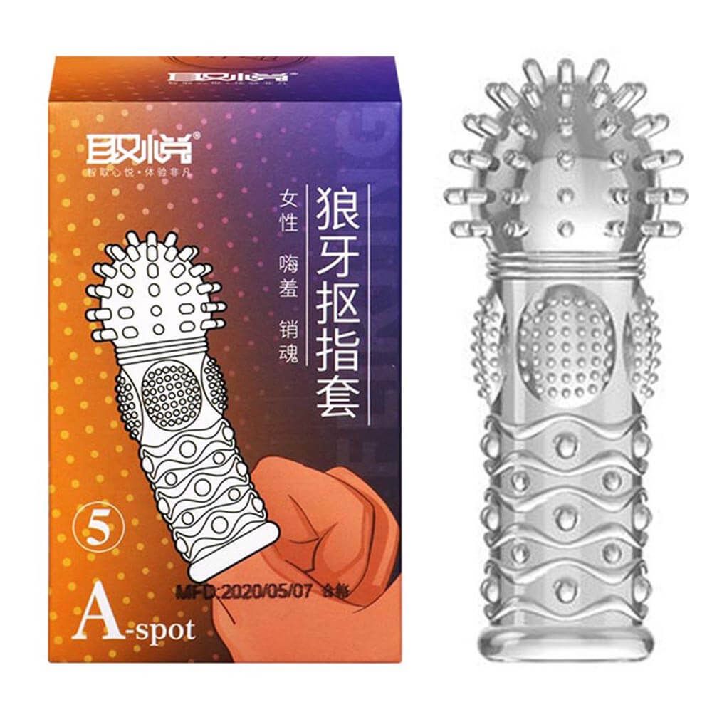 Bao cao su ngón tay Aichao A-spot 5 - Gai nổi lớn - Hộp 1 cái