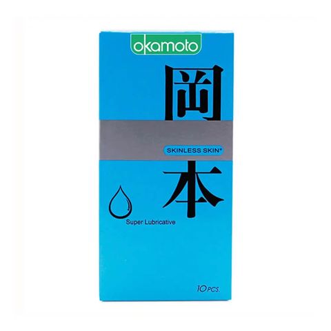 Bao cao su Okamoto Skinless Skin Super Lubricative - Siêu bôi trơn - Hộp 10 cái