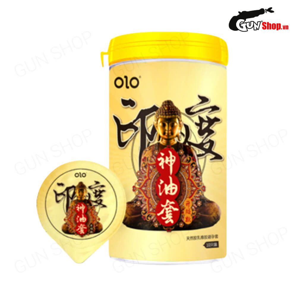 Bao cao su OLO 0.01 Ống Phật Tròn Performa - Gân gai, siêu mỏng, kéo dài thời gian - Hộp 10 cái