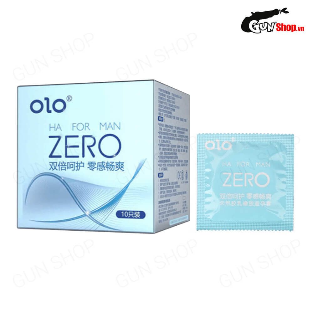 Bao cao su OLO 0.01 Zero Ha For Man - Siêu mỏng, nhiều gel bôi trơn - Hộp 10 cái