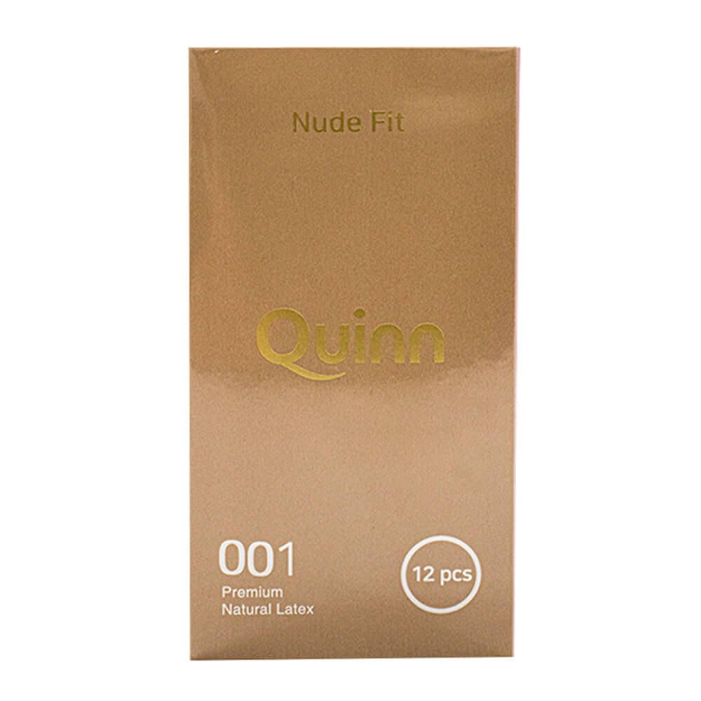 Bao cao su Quinn Nude Fit - Siêu mỏng, chống tuột - Hộp 12 cái