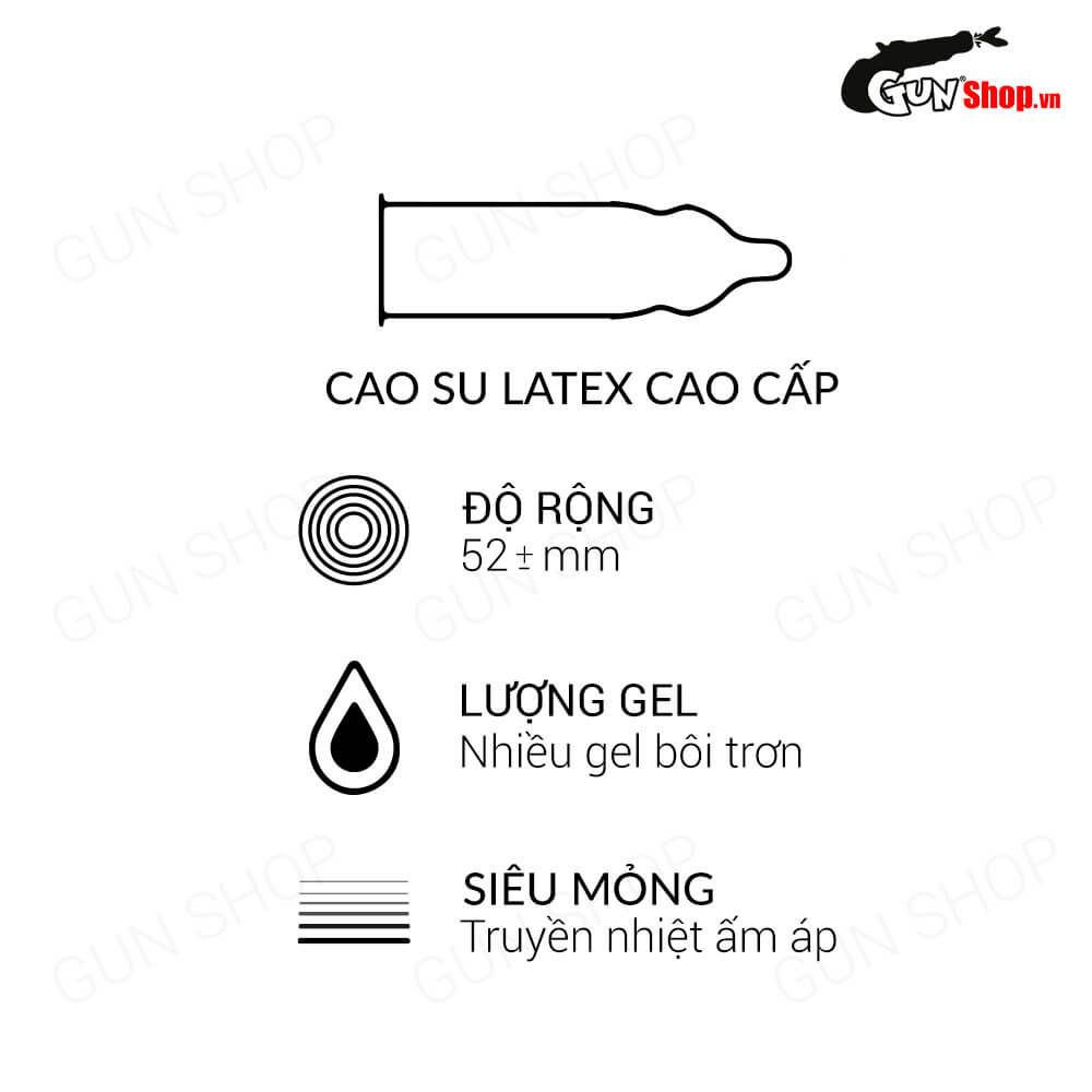 Bao cao su Tieut Real Sensation Ultra Thin - Siêu mỏng - Hộp 12 cái