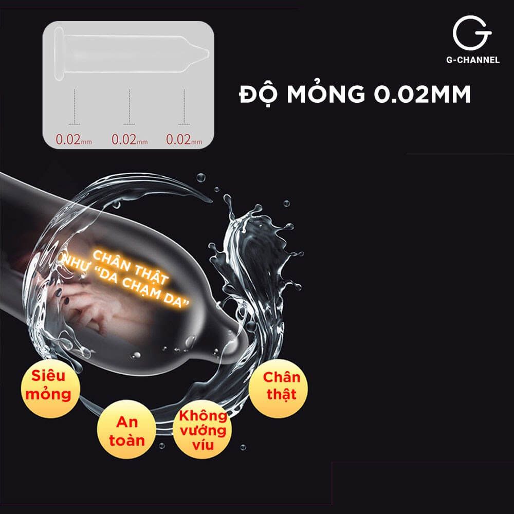 Bao cao su Sagami 0,02 - Siêu mỏng 0.02mm - Hộp 2 cái