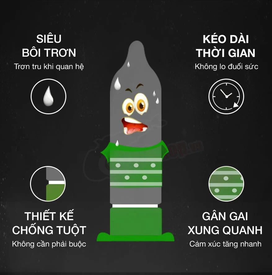 Bao cao su Sagami Type E - Gân và điểm nổi - Hộp 5 cái