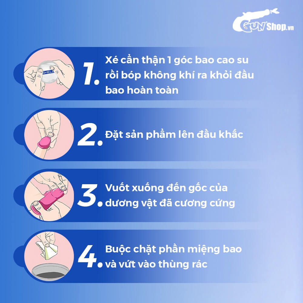 Bao cao su Shell Cool Prolong - Siêu mỏng, kéo dài thời gian, bạc hà mát lạnh - Hộp 10 cái