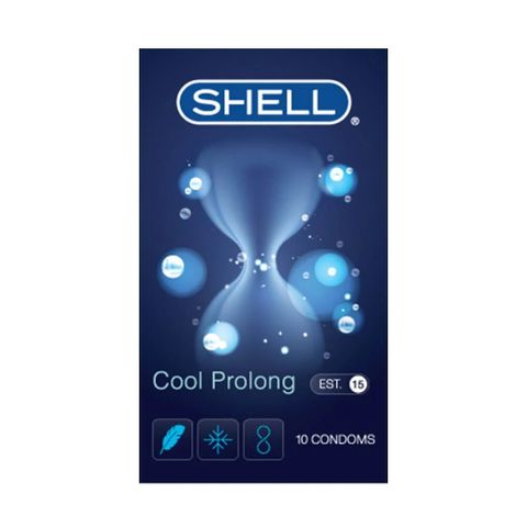 Bao cao su Shell Cool Prolong - Siêu mỏng, kéo dài thời gian, bạc hà mát lạnh - Hộp 10 cái