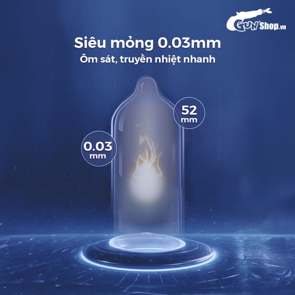 Bao cao su Shell Cool Prolong - Siêu mỏng, kéo dài thời gian, bạc hà mát lạnh - Hộp 10 cái