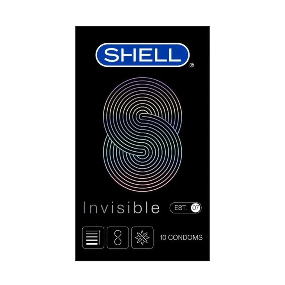 Bao cao su Shell Invisible - Siêu mỏng, chống tuột, kéo dài thời gian - Hộp 10 cái