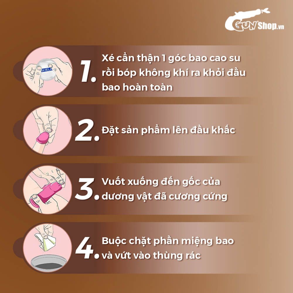 Bao cao su Shell Perky Prolong - Siêu mỏng, kéo dài thời gian, hương cà phê - Hộp 3 cái