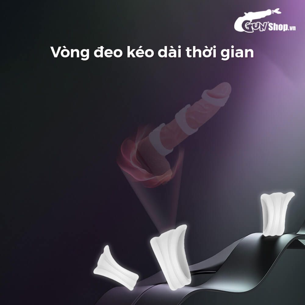 Bao cao su Shell Play Cocks 6 tính năng - Hộp 10 cái + 3 vòng đeo kéo dài thời gian