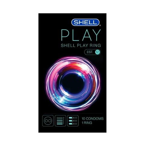 Bao cao su Shell Play Ring 6 tính năng - Hộp 10 cái + 1 vòng đeo kéo dài thời gian