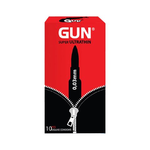 Bao cao su Gun Super Ultra Thin - Siêu mỏng 0.03mm - Hộp 10 cái