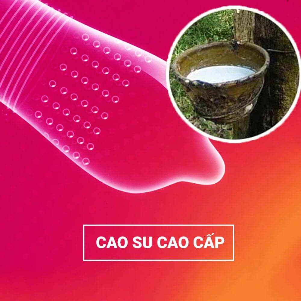 Bao cao su Super Gold - Gân và gai siêu lớn - Hộp 2 cái