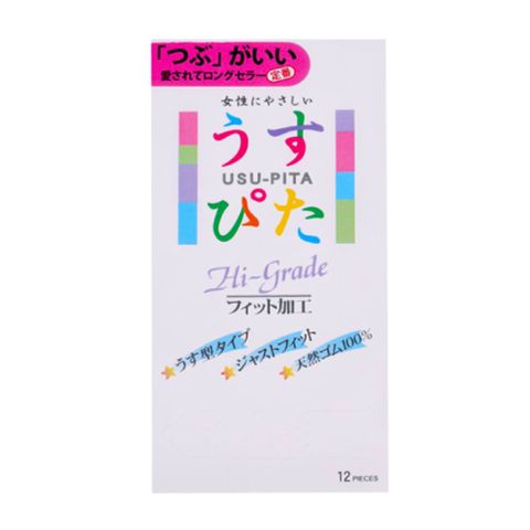 Bao cao su Usupita Hi Grade - Siêu mỏng, điểm nổi - Hộp 12 cái