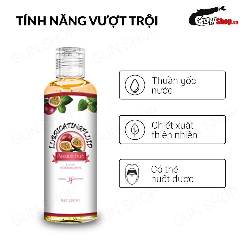 Gel bôi trơn hương chanh dây Boyafei Passion Fruit - Chai 200ml