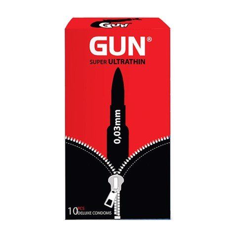 Bao cao su Gun Superthin - Siêu mỏng 0.03mm - Hộp 10 cái