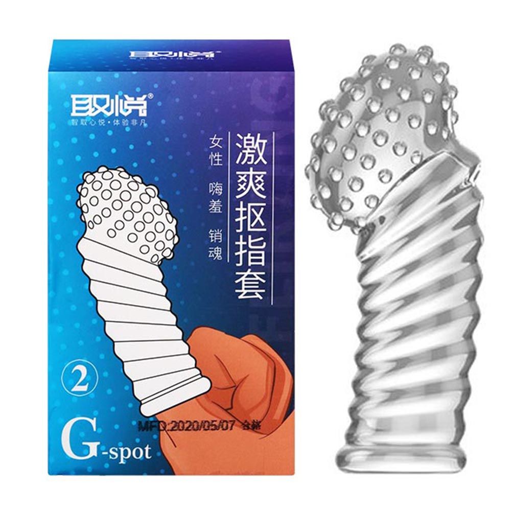 Bao cao su ngón tay dài Aichao G-spot 2 - Gai nổi lớn - Hộp 1 cái