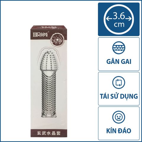 Bao cao su HongKong - tăng kích thước (gân gai) cao cấp màu nâu