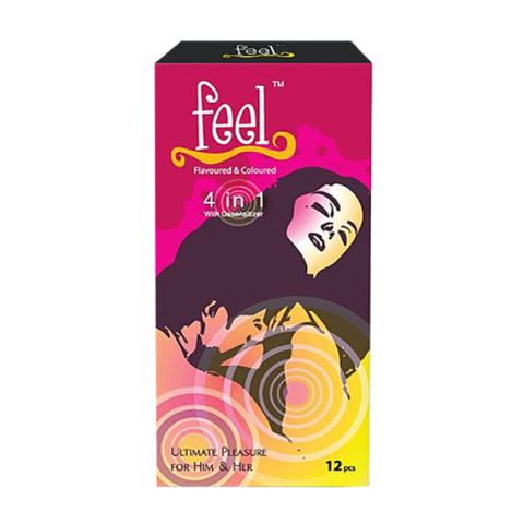 Bao cao su Feel 4 in 1 - Kéo dài thời gian - Hộp 12 cái