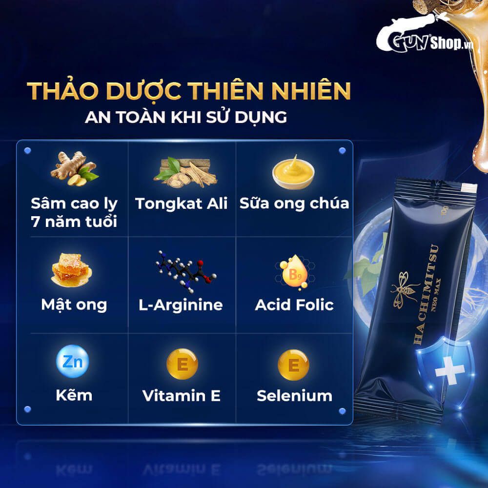 Tinh chất Hachimitsu Neo Max - Tăng cường sinh lý nam giới - 1 gói