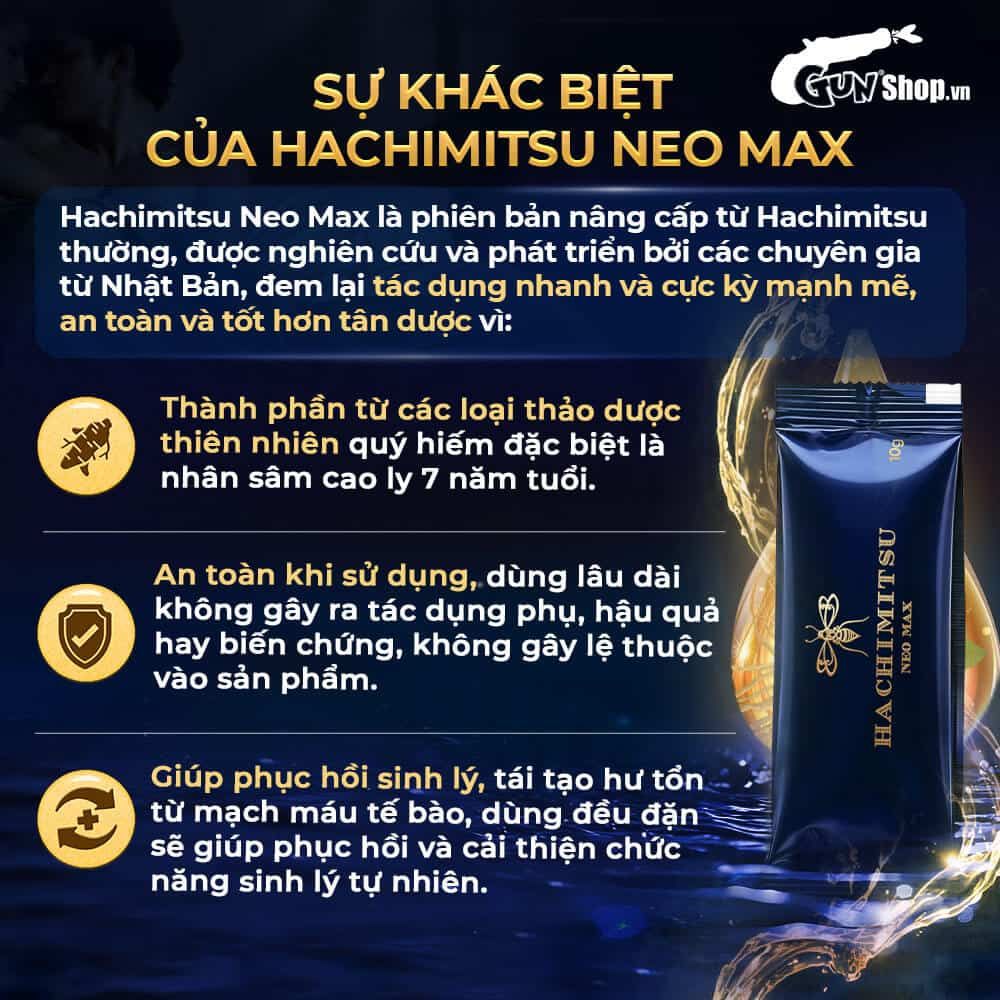 Tinh chất Hachimitsu Neo Max - Tăng cường sinh lý nam giới - 1 gói
