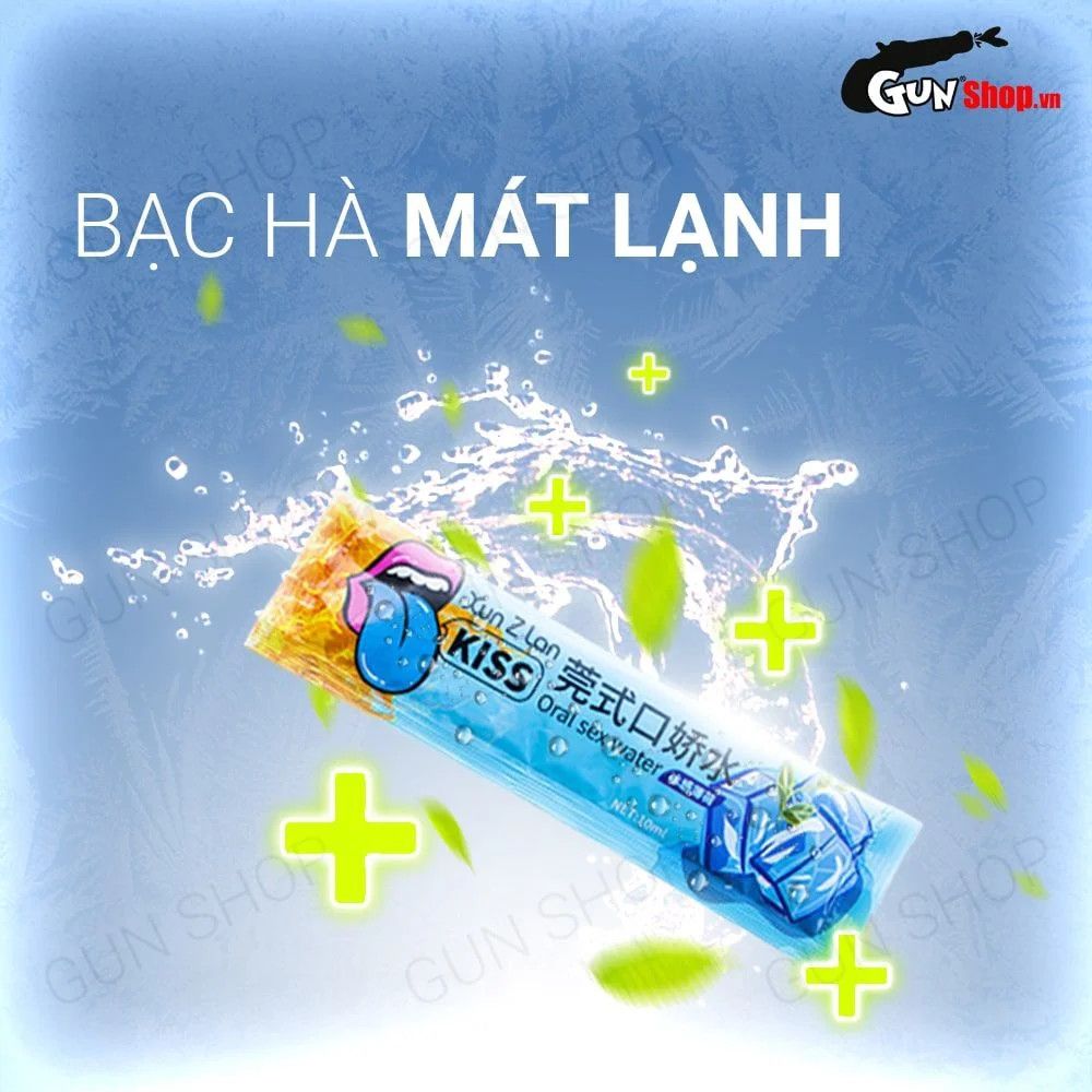 Nước tình yêu BJ mát lạnh hương bạc hà Xun Z Lan Kiss Cool - Gói 10ml