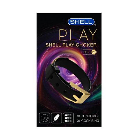 Bao cao su Shell Play Choker 6 tính năng - Hộp 10 cái + 1 vòng đeo kéo dài thời gian