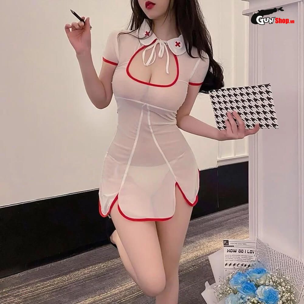 Thời trang sexy cosplay nữ y tá xuyên thấu YT15