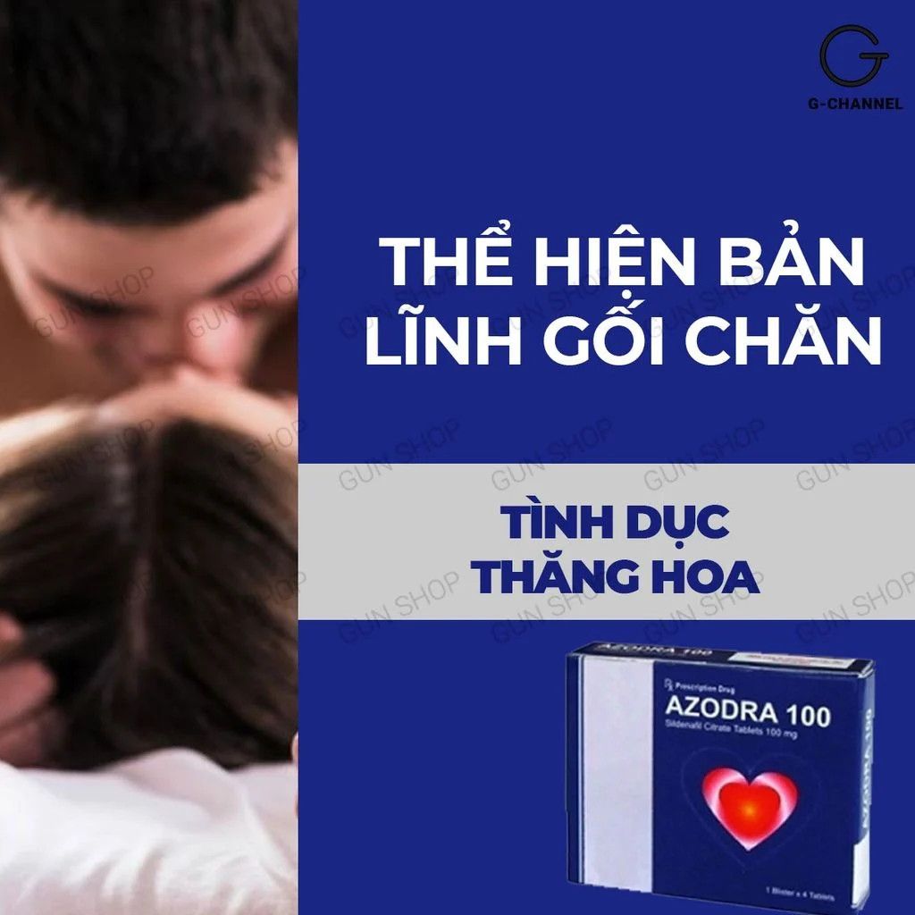 Viên uống hỗ trợ cương dương, tăng cường sinh lý Azodra 100mg - Hộp 4 viên