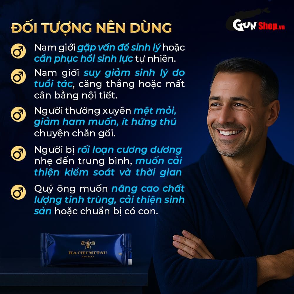 Tinh chất Hachimitsu Neo Max - Tăng cường sinh lý nam giới - 1 gói