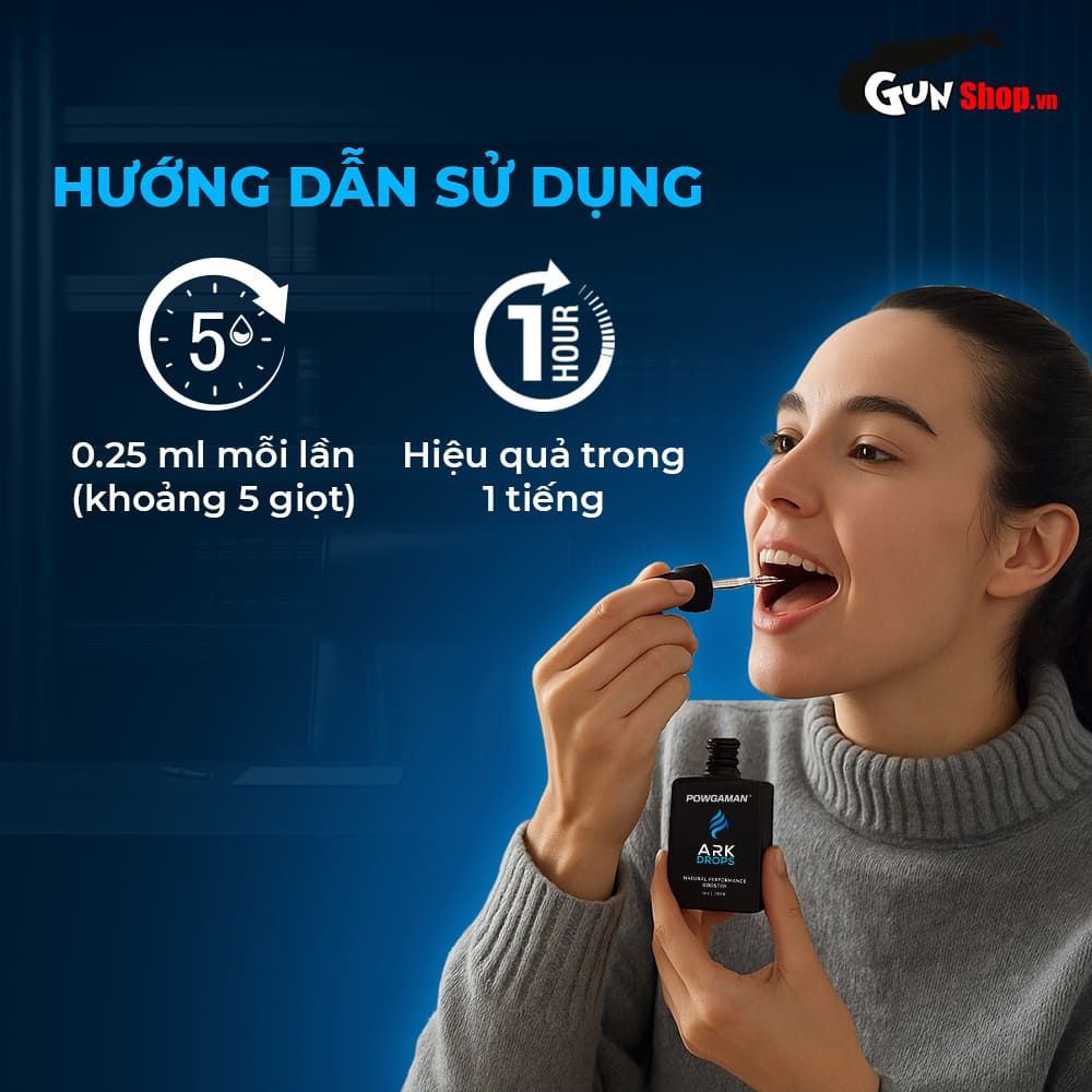 Tinh chất gia tăng cảm xúc Powgaman Ark Drops - Chai 30ml