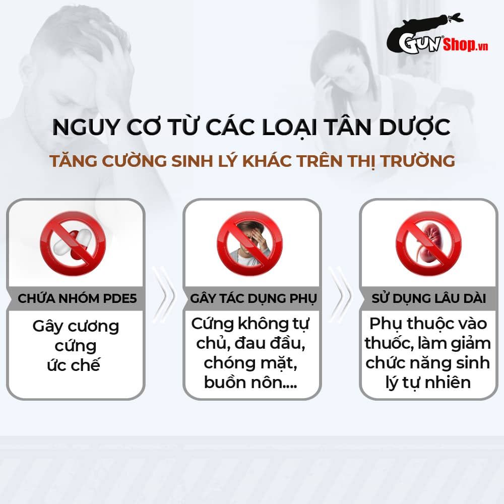 Bộ 2 vỉ 3 viên uống tăng kích thước, kéo dài thời gian Powergra For Men (Super Gold Magic) tặng kèm vỉ 1 viên