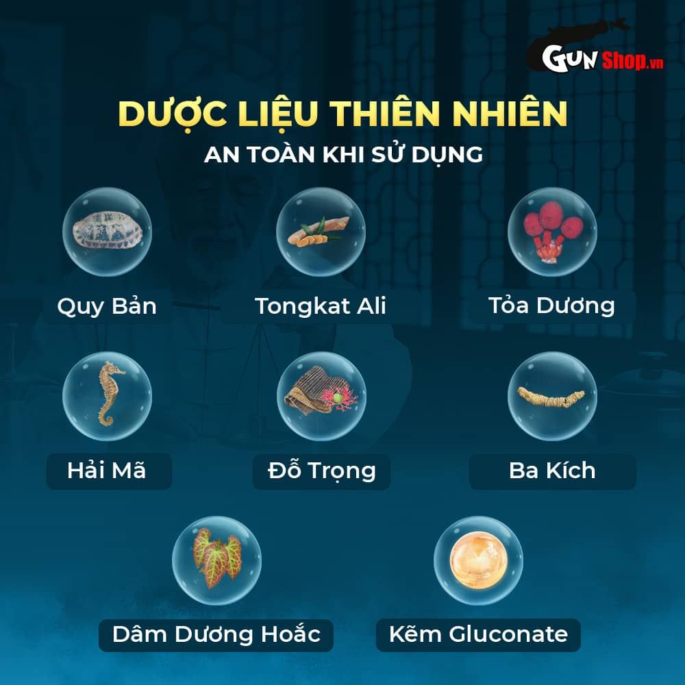 Viên uống tăng kích thước, kéo dài thời gian Powergra For Men (Super Gold Magic) - Hộp 10 viên