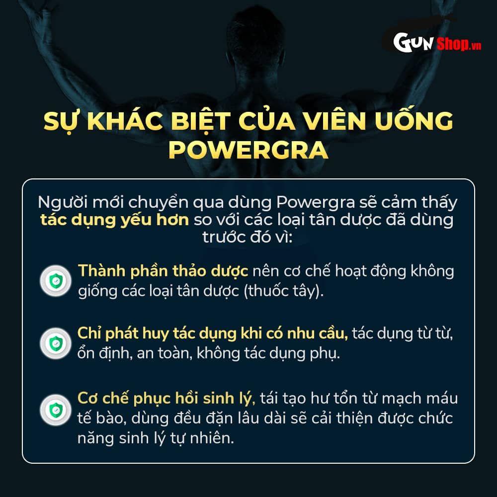 Viên uống tăng kích thước, kéo dài thời gian Powergra For Men (Super Gold Magic) - Hộp 10 viên