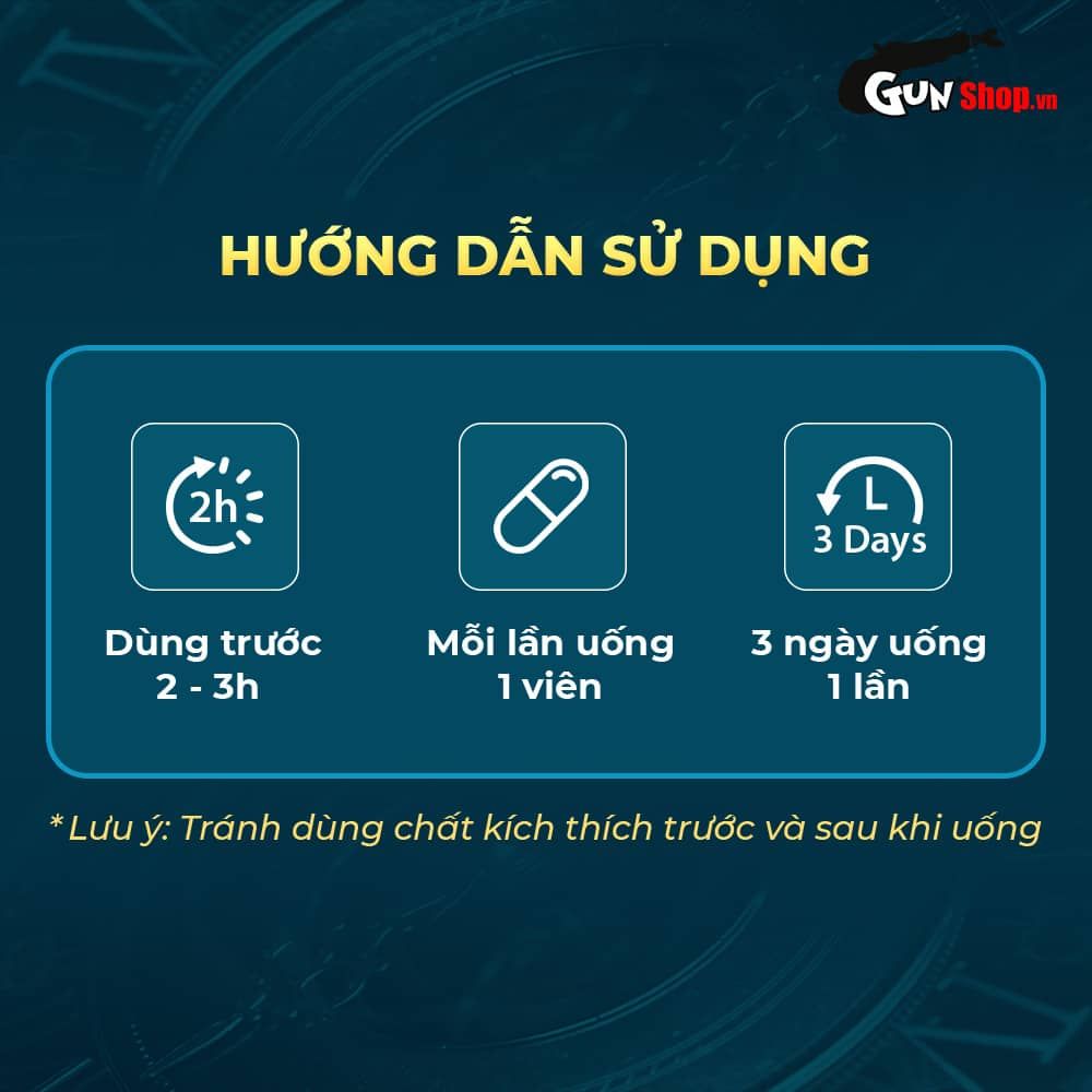 Viên uống tăng kích thước, kéo dài thời gian Powergra For Men (Super Gold Magic) - Hộp 10 viên