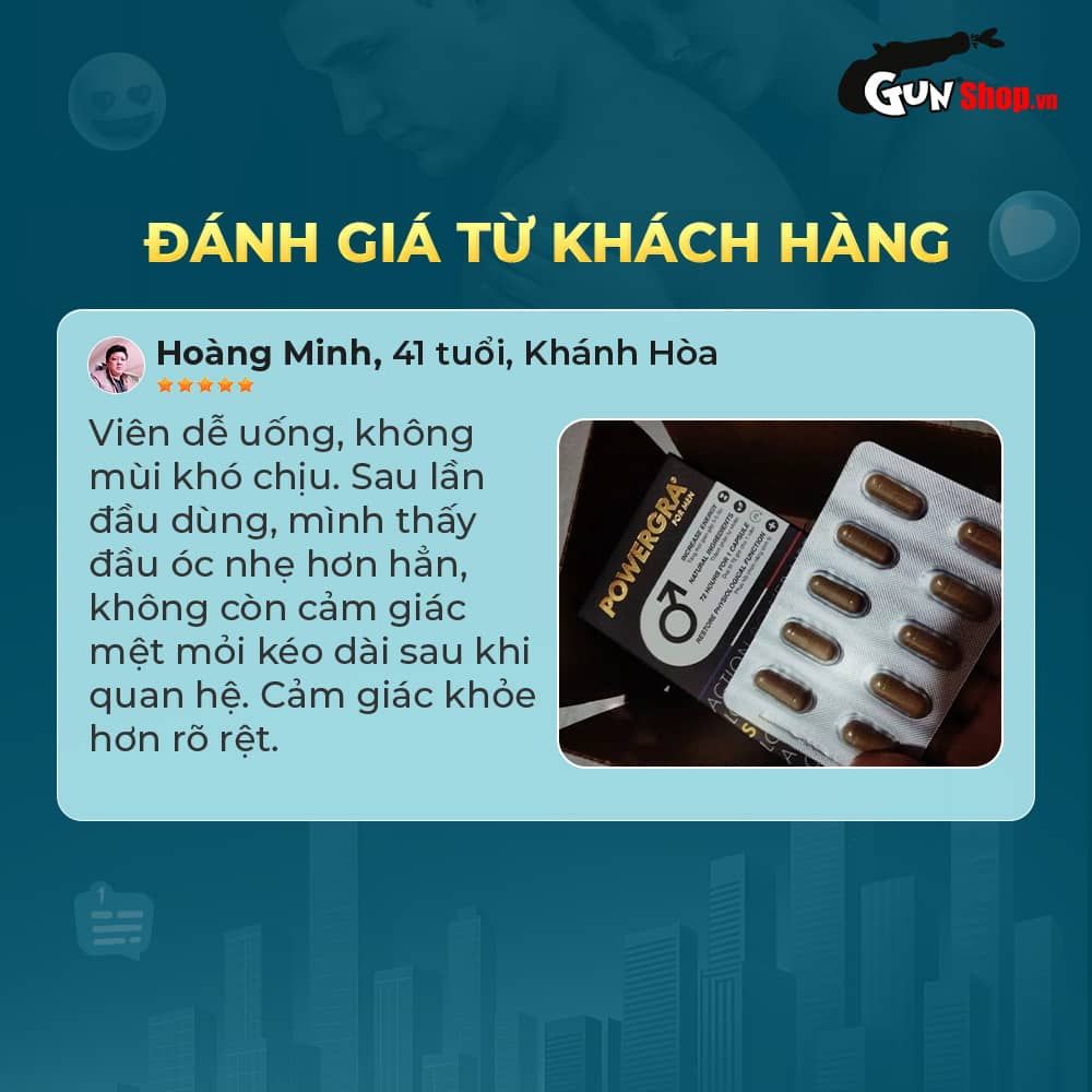 Viên uống tăng kích thước, kéo dài thời gian Powergra For Men (Super Gold Magic) - Hộp 10 viên